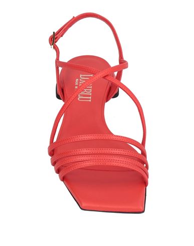 Woman Sandals Red Size 6 Leather