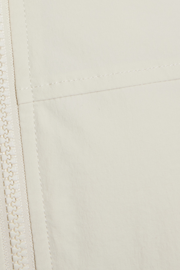Cropped Nylon Bomber Jacket