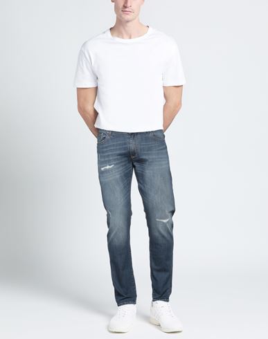 Man Jeans Blue Size 30 Cotton, Elastane