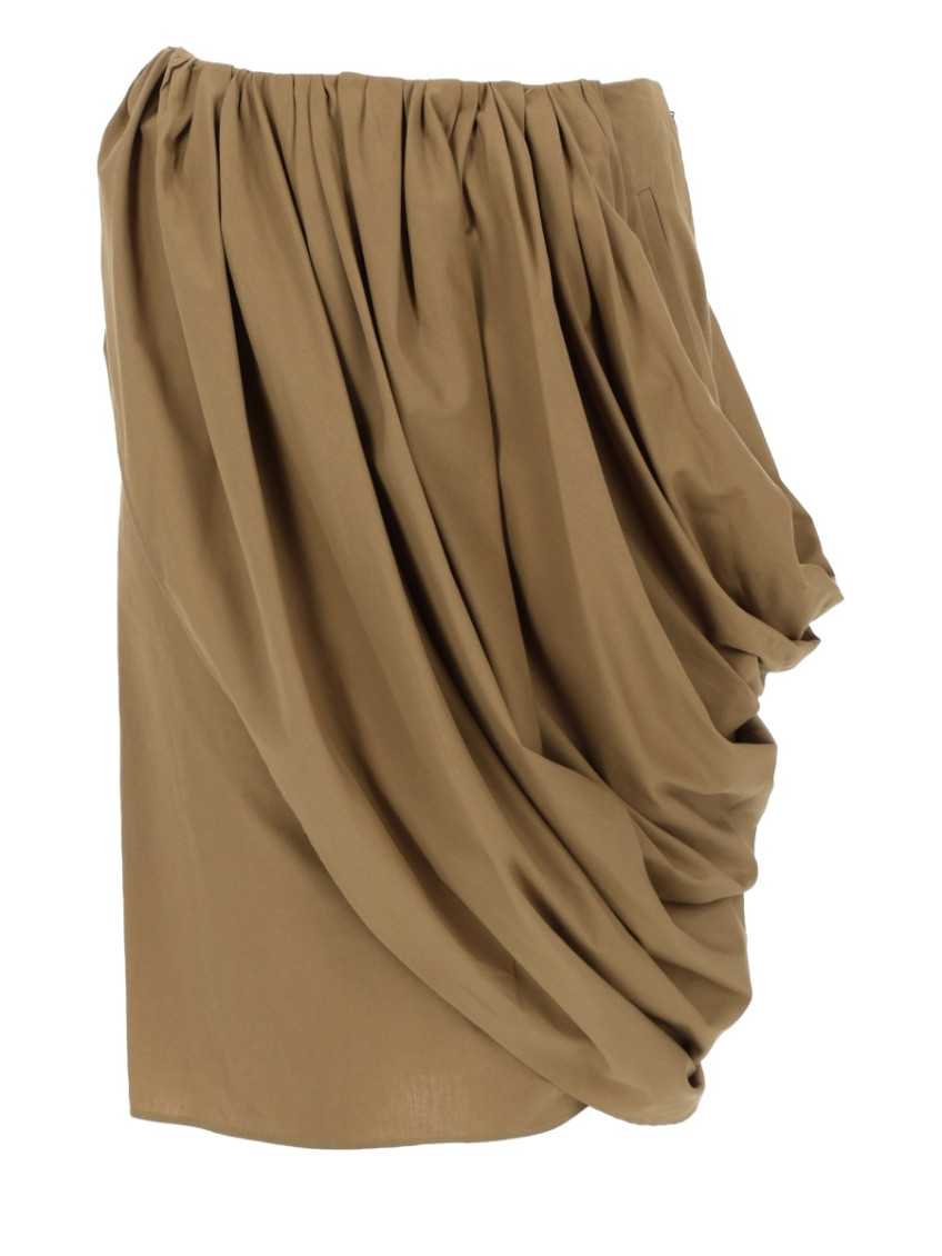 Chloé - draped skirt asymmetric hem elastic waistband