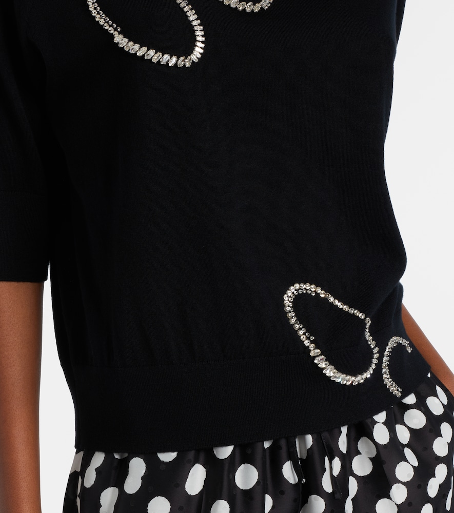 Embellished wool sweater