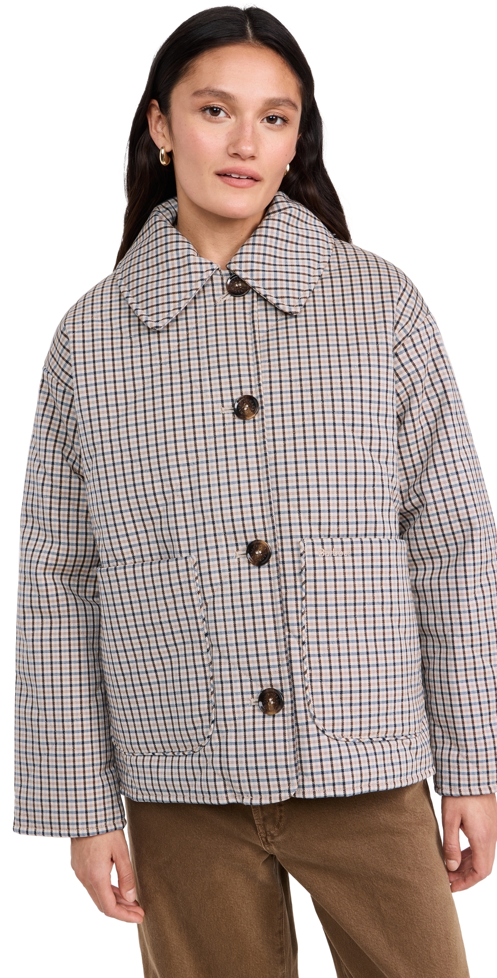 Cassidie Quilt Jacket Sky Micro Check