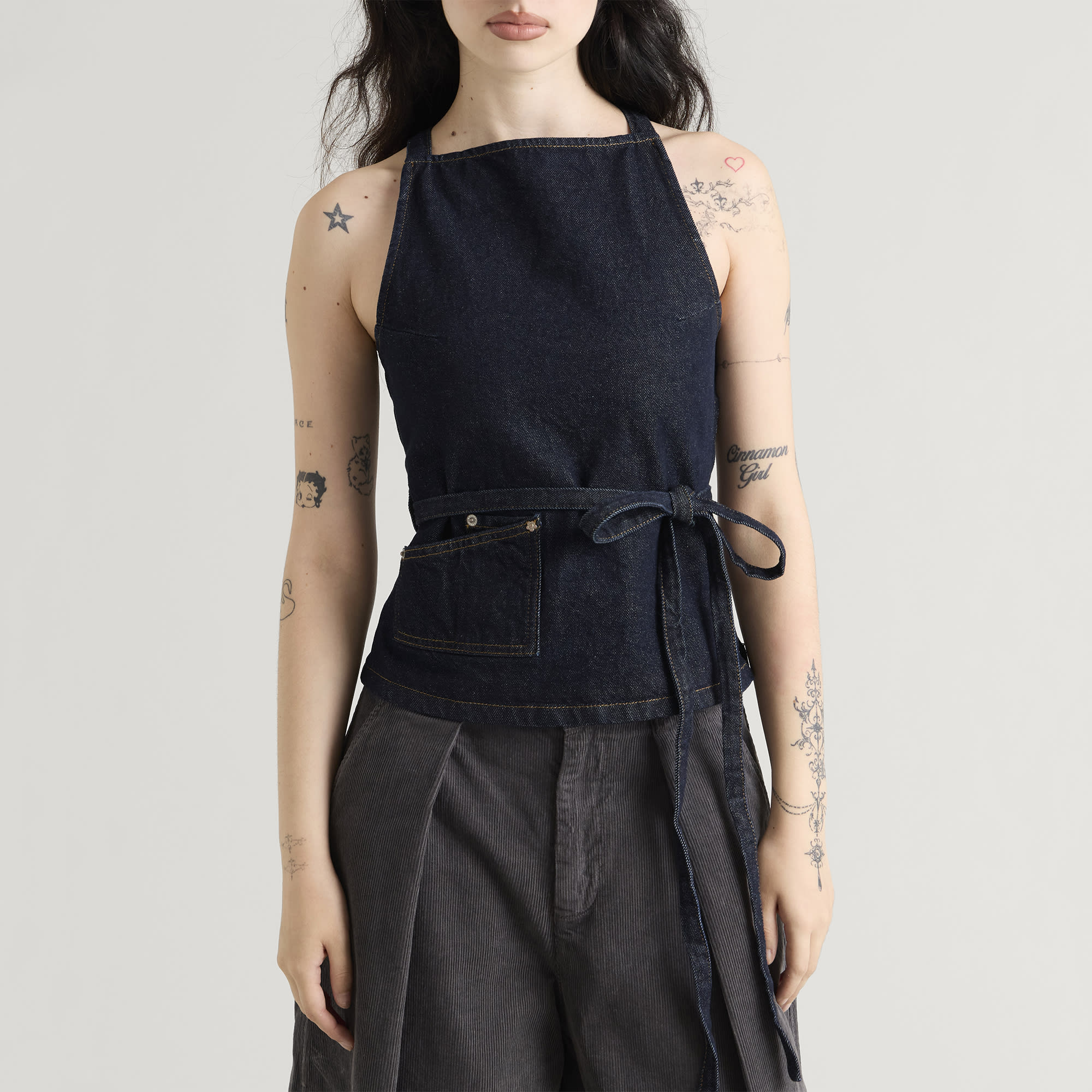 Women's Annabelle Apron Top Indigo