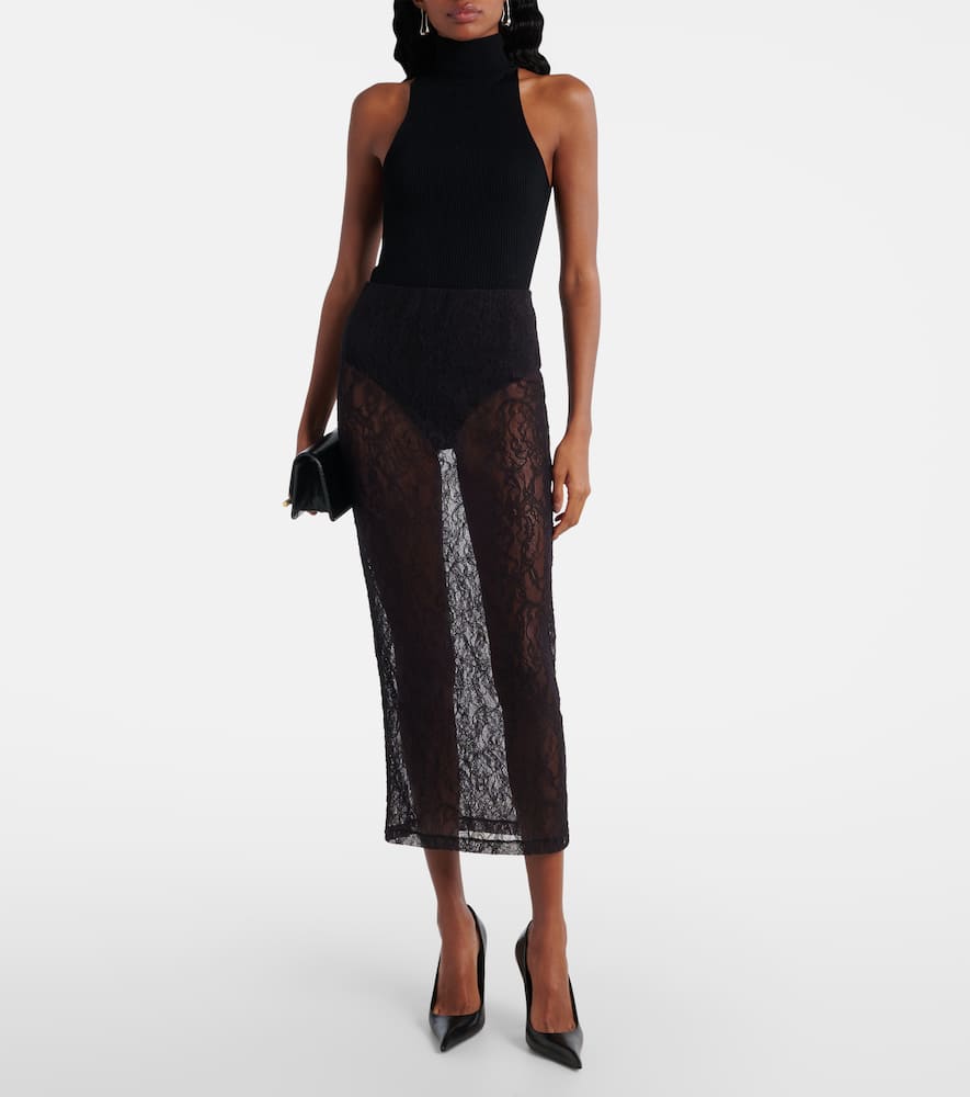 Wardrobe. NYC Sheer lace midi skirt