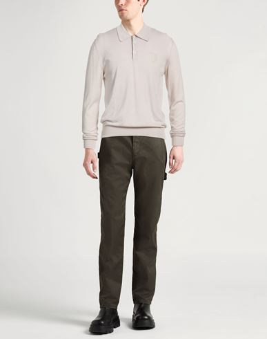 Man Sweater Light grey Size L Merino Wool, Silk, Cashmere