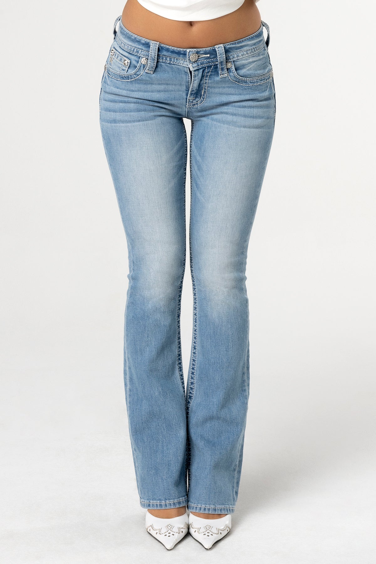 "Rebel With A Cross Bootcut Jeans