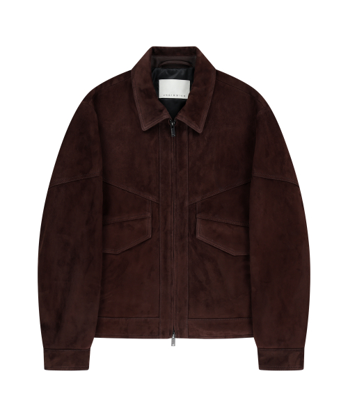 Cutoff Line Suede Trucker Jacket / Goat Skin