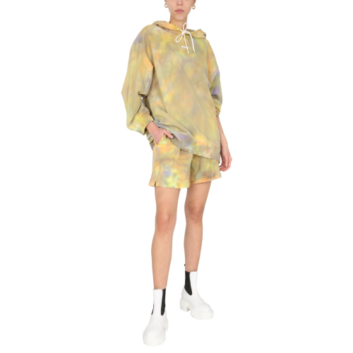Tie-dye track shorts