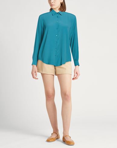Woman Shirt Deep teal Size 8 Acetate, Silk
