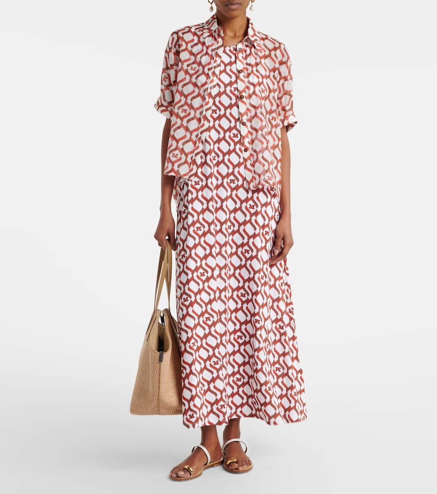 Paste printed midi dress
