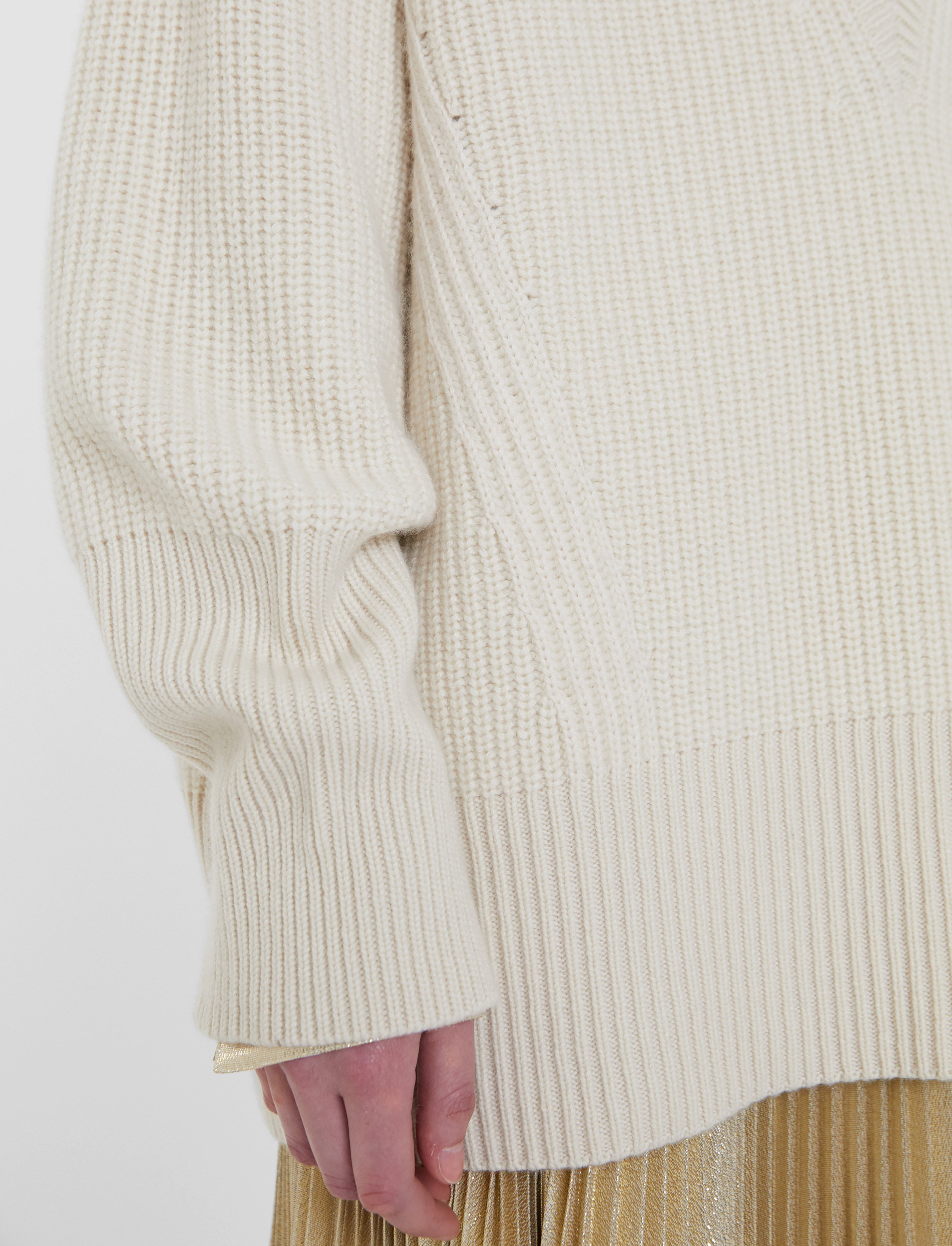 Noel Fisherman Rib Cashmere Jumper - M
