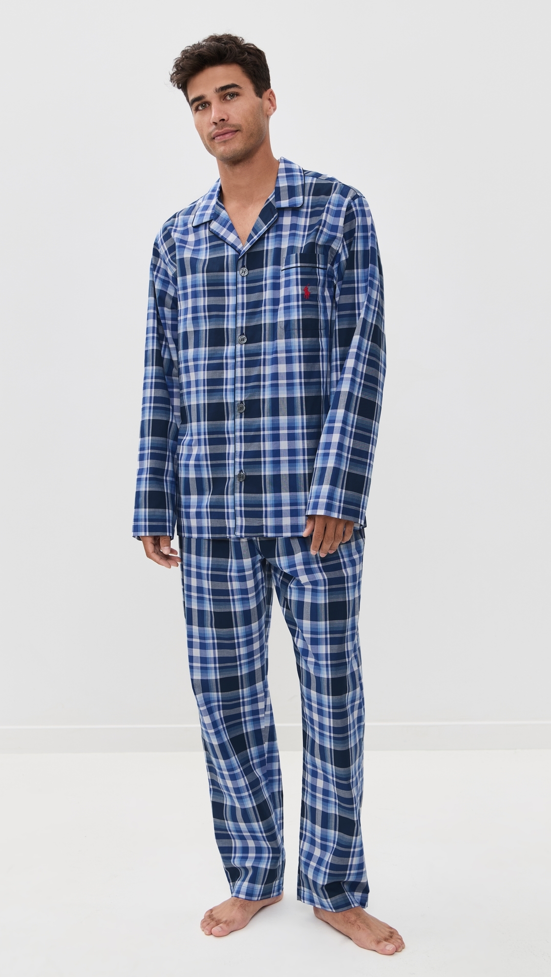 Plaid Long Sleeve Pajama Shirt Monroe Plaid
