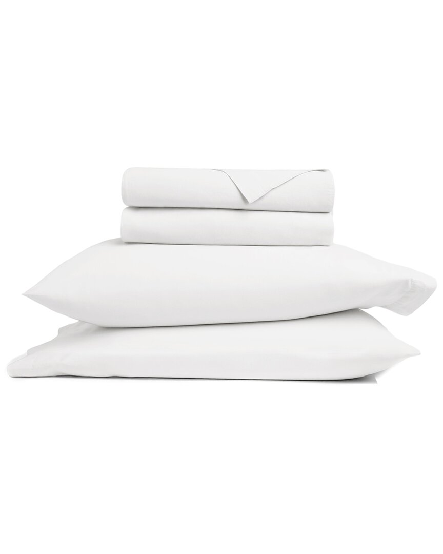 Cotton Percale Solid Brushed & Washed Bed Sheet Set