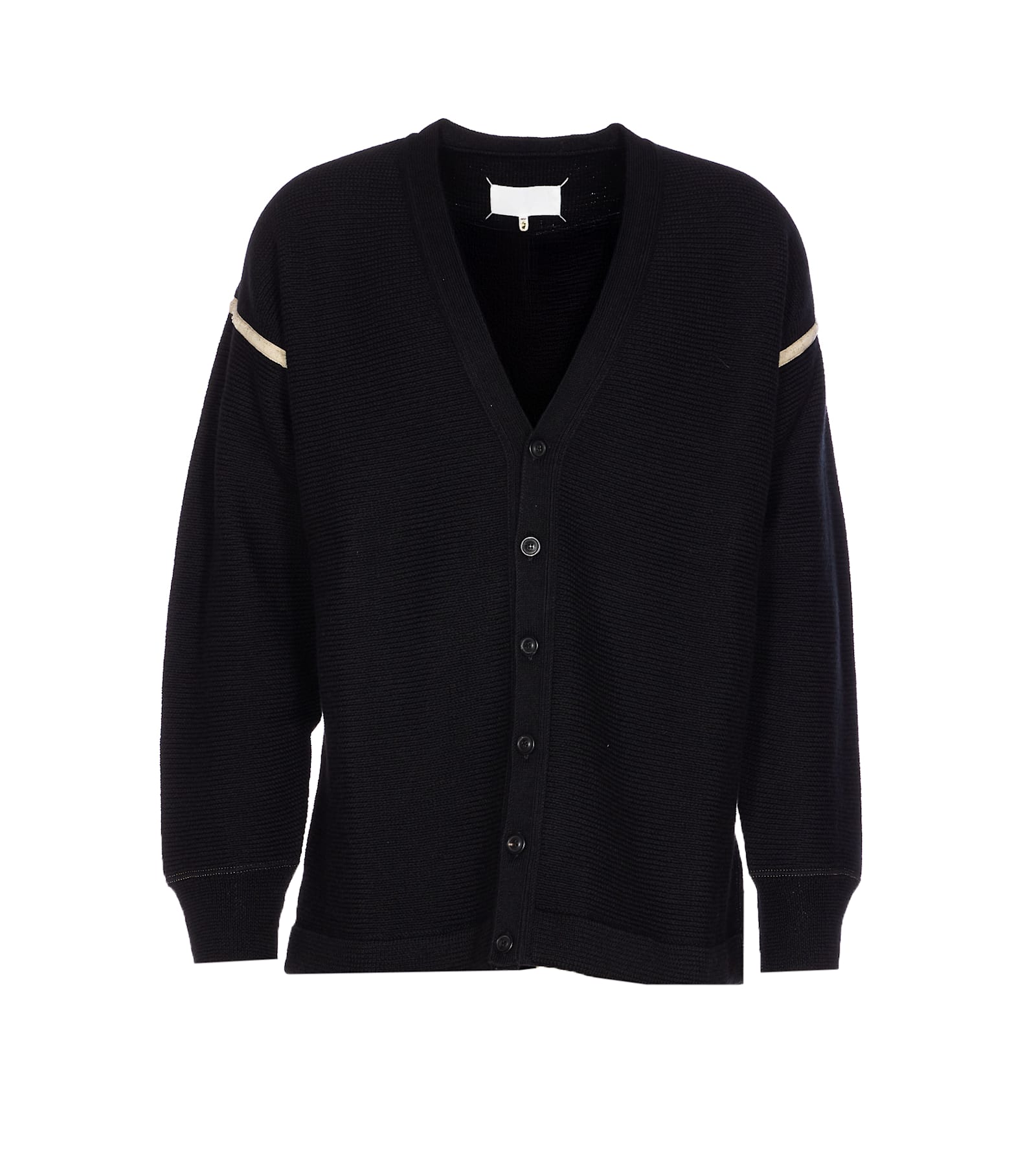 Cardigan In Black Wool