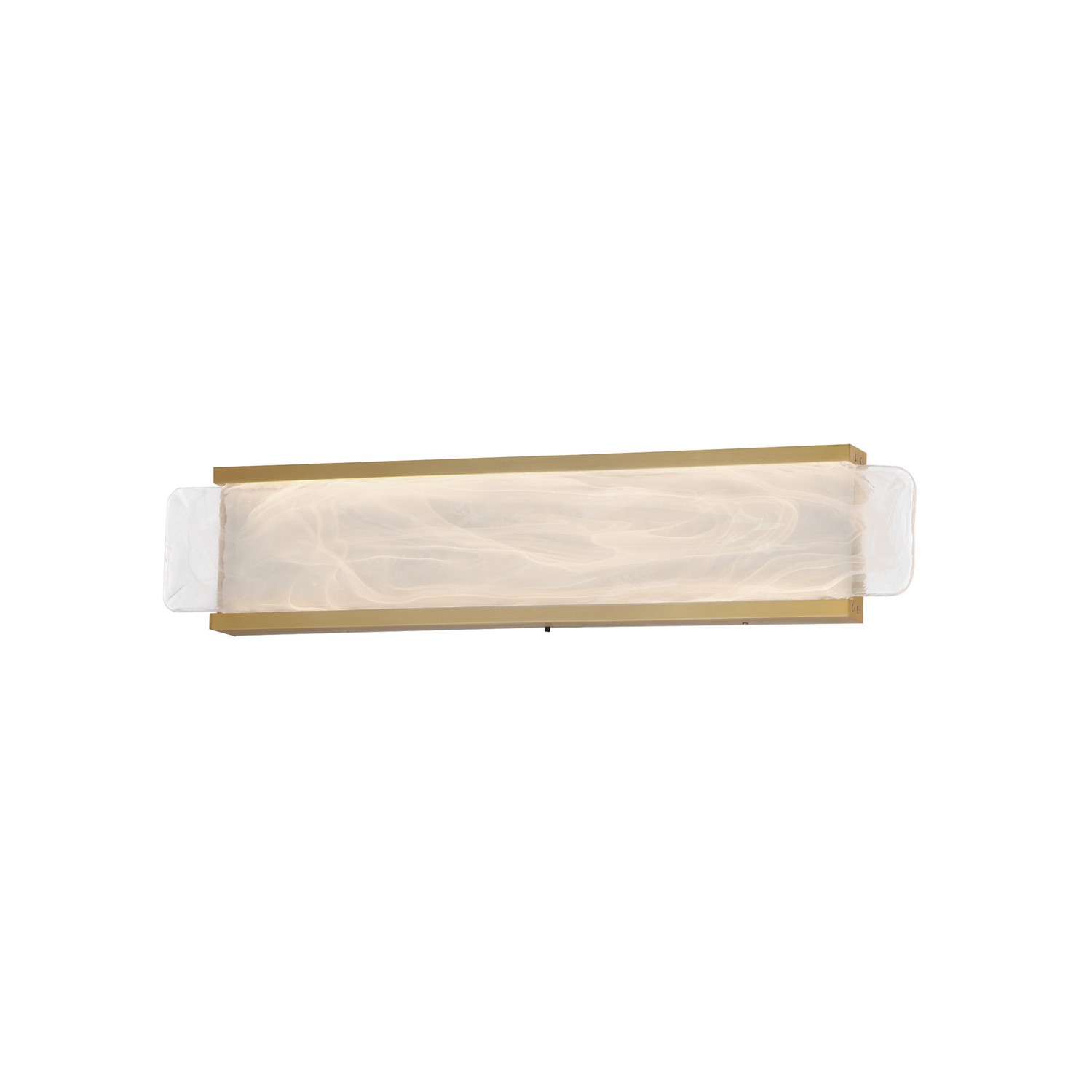 Natural Aged Brass LED Bathroom Vanity Light from the Celine Collection