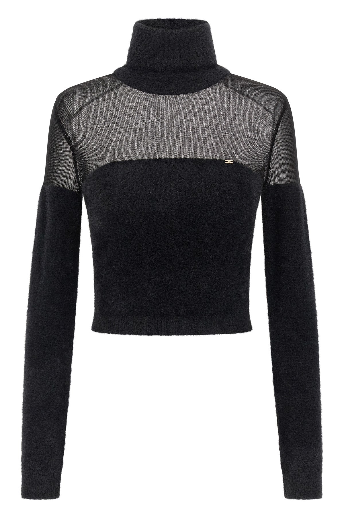 Brushed Insert Turtleneck Sweater