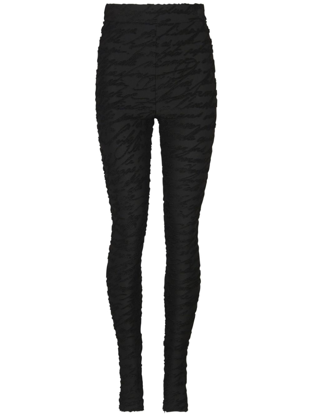 Monogram-jacquard legging - Black