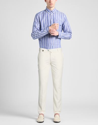 Man Pants Cream Size 38 Polyester, Viscose, Elastane
