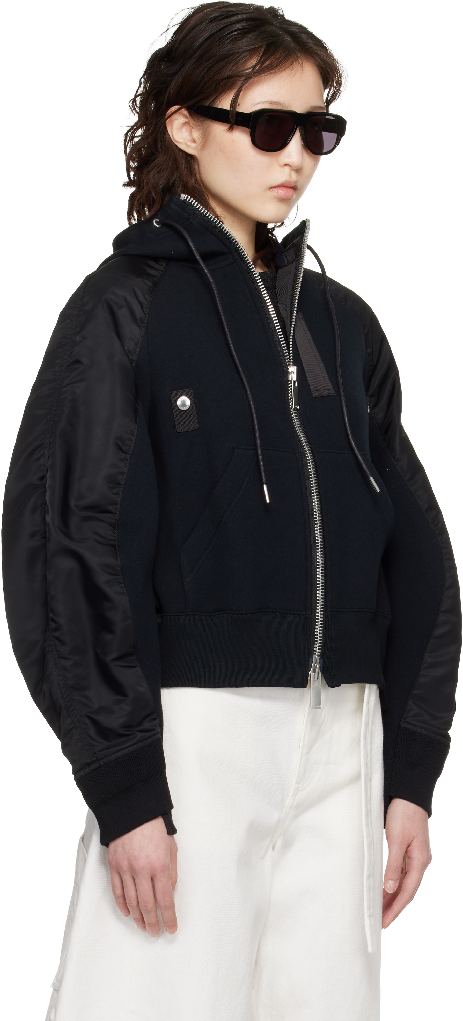 Black Sponge Sweat Hoodie