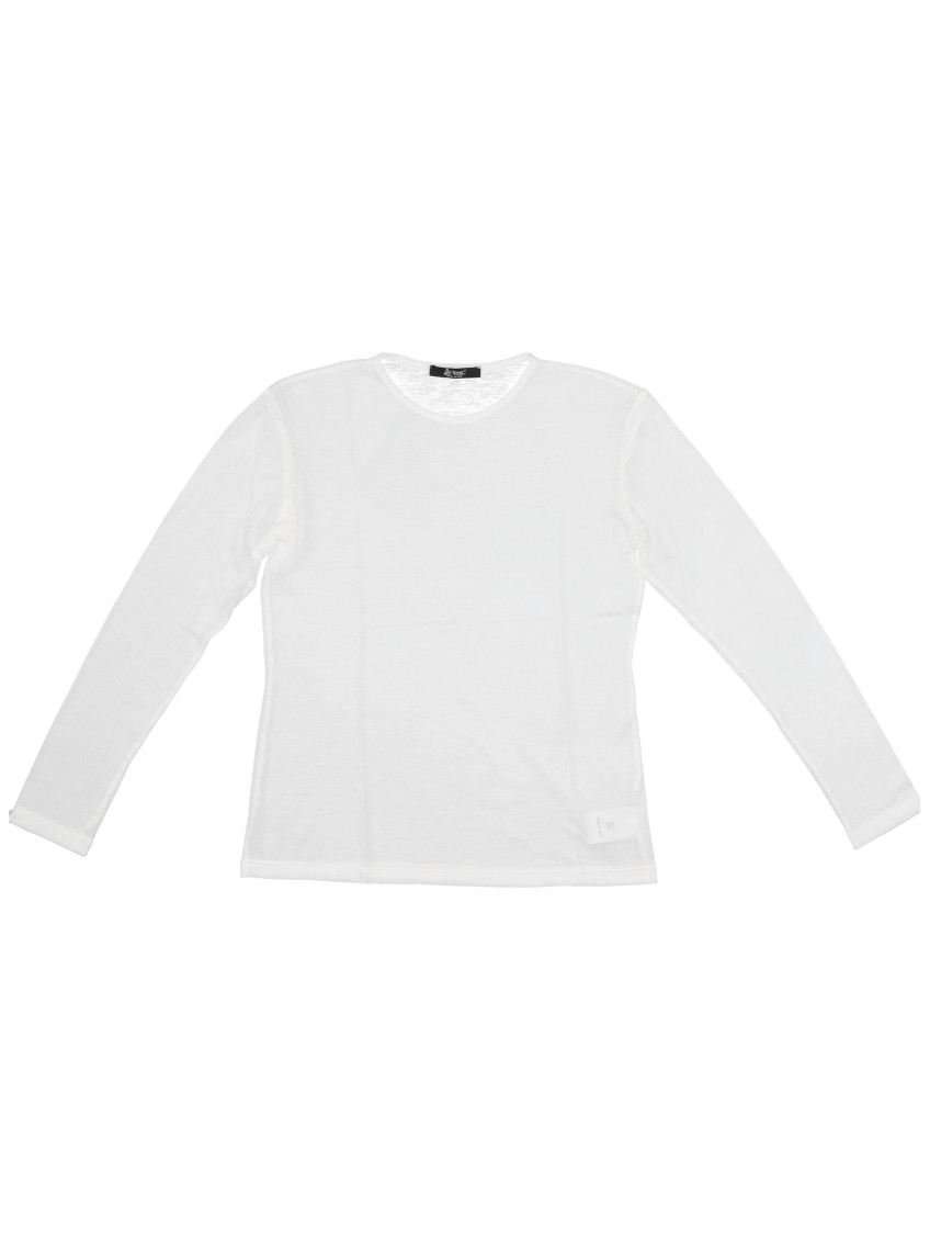 White long sleeve jersey t-shirt