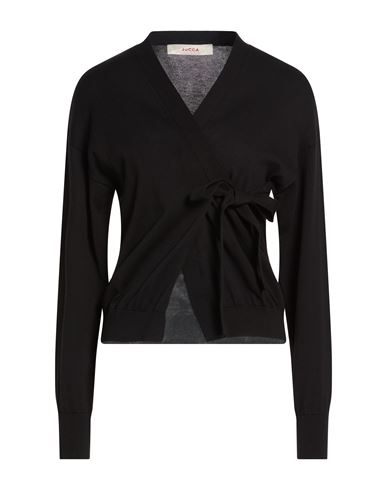 Woman Wrap cardigans Black Size M Cotton