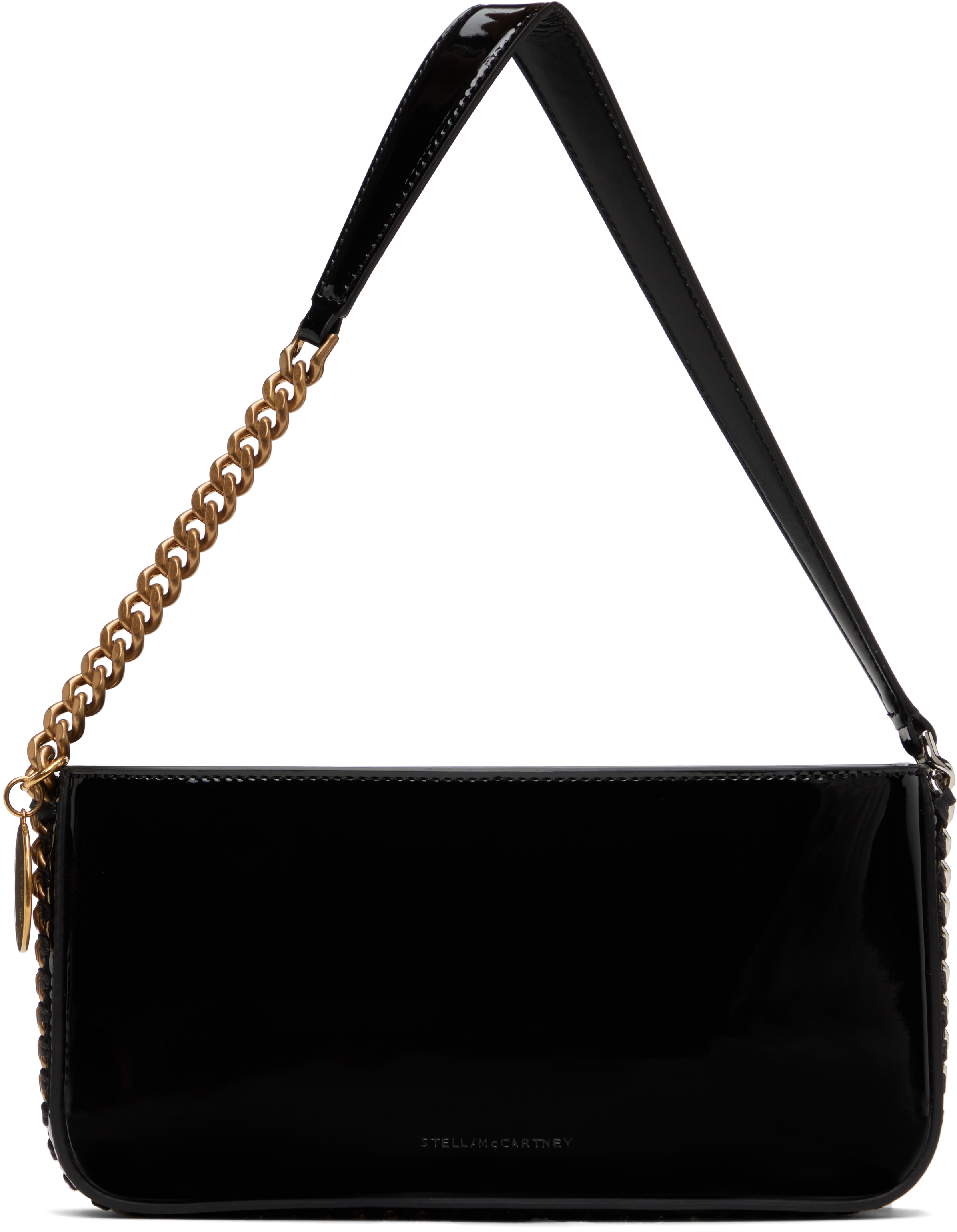 Stella McCartney Black Frayme Baguette Shoulder Bag