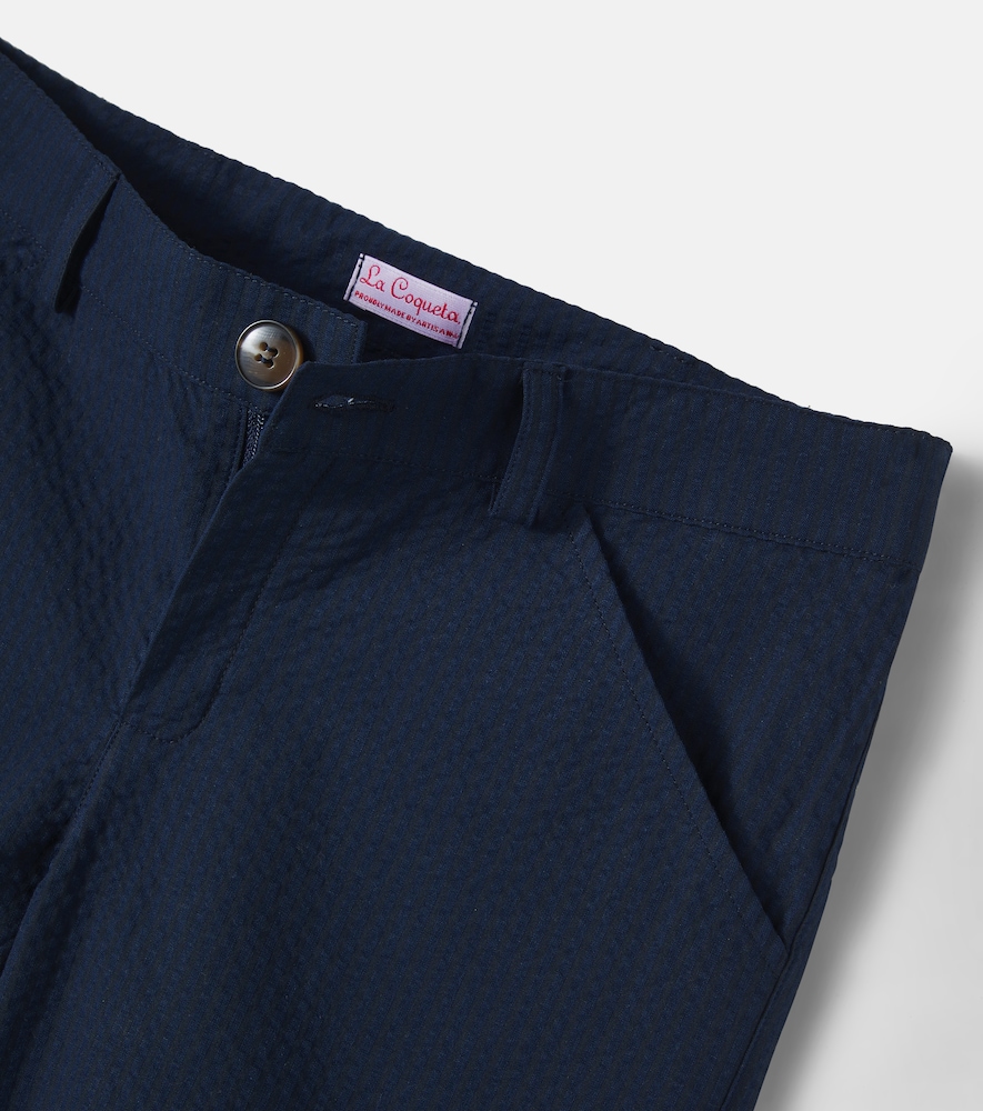 Bocusi cotton seersucker shorts