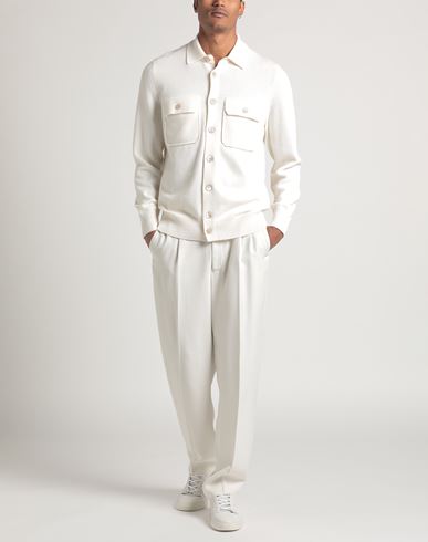Man Cardigan Ivory Size 40 Cashmere