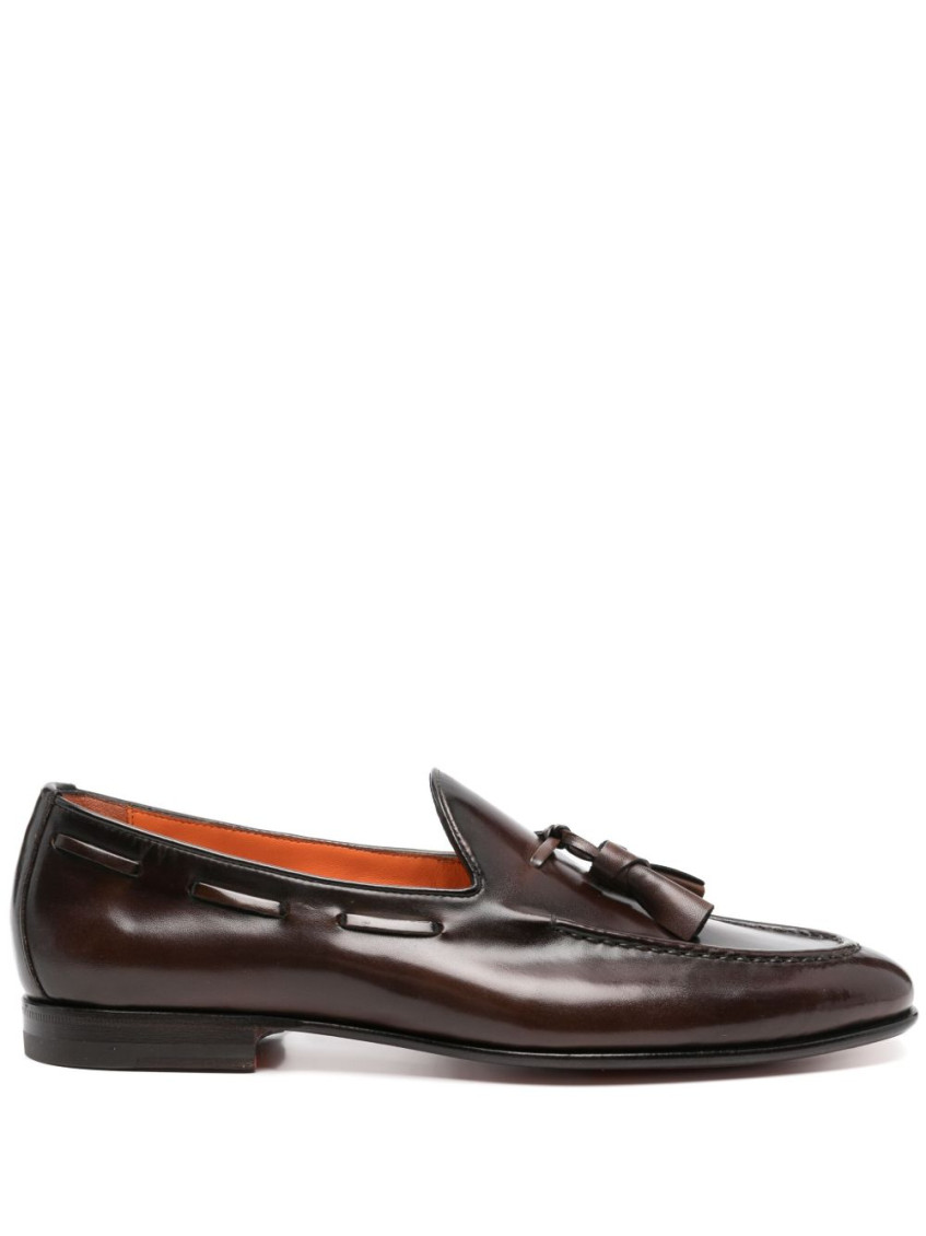 Dark Brown Leather Loafers