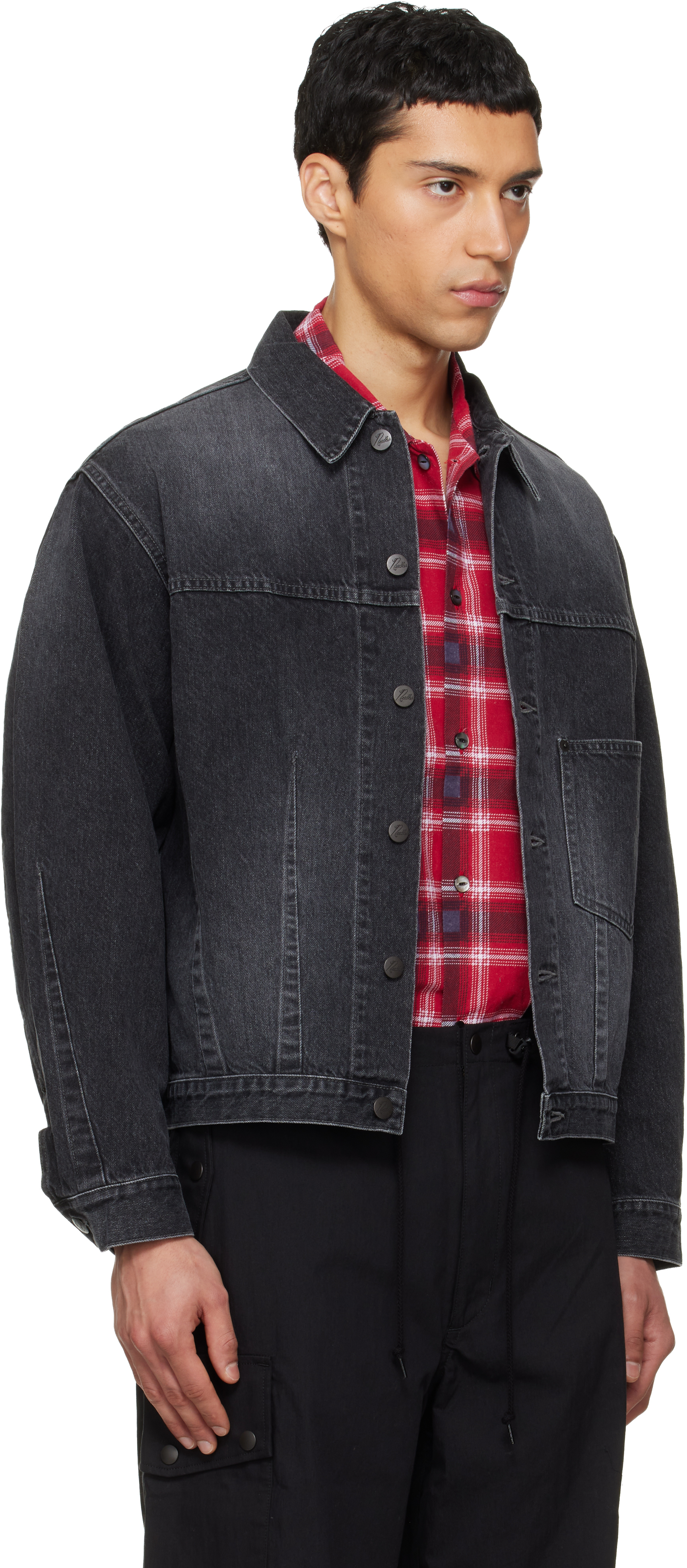 Black Darts Bottom Denim Jacket