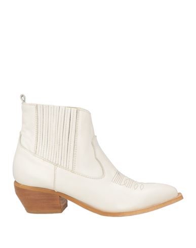Ovyé Woman Ankle boots White Size 10 Soft Leather