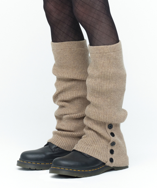 Button Knit Leg Warmer