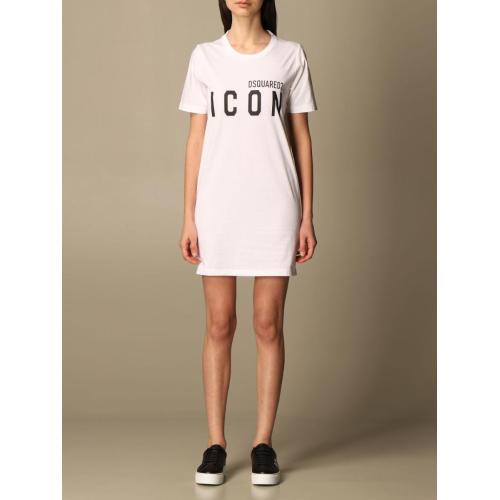 Icon print T-shirt dress