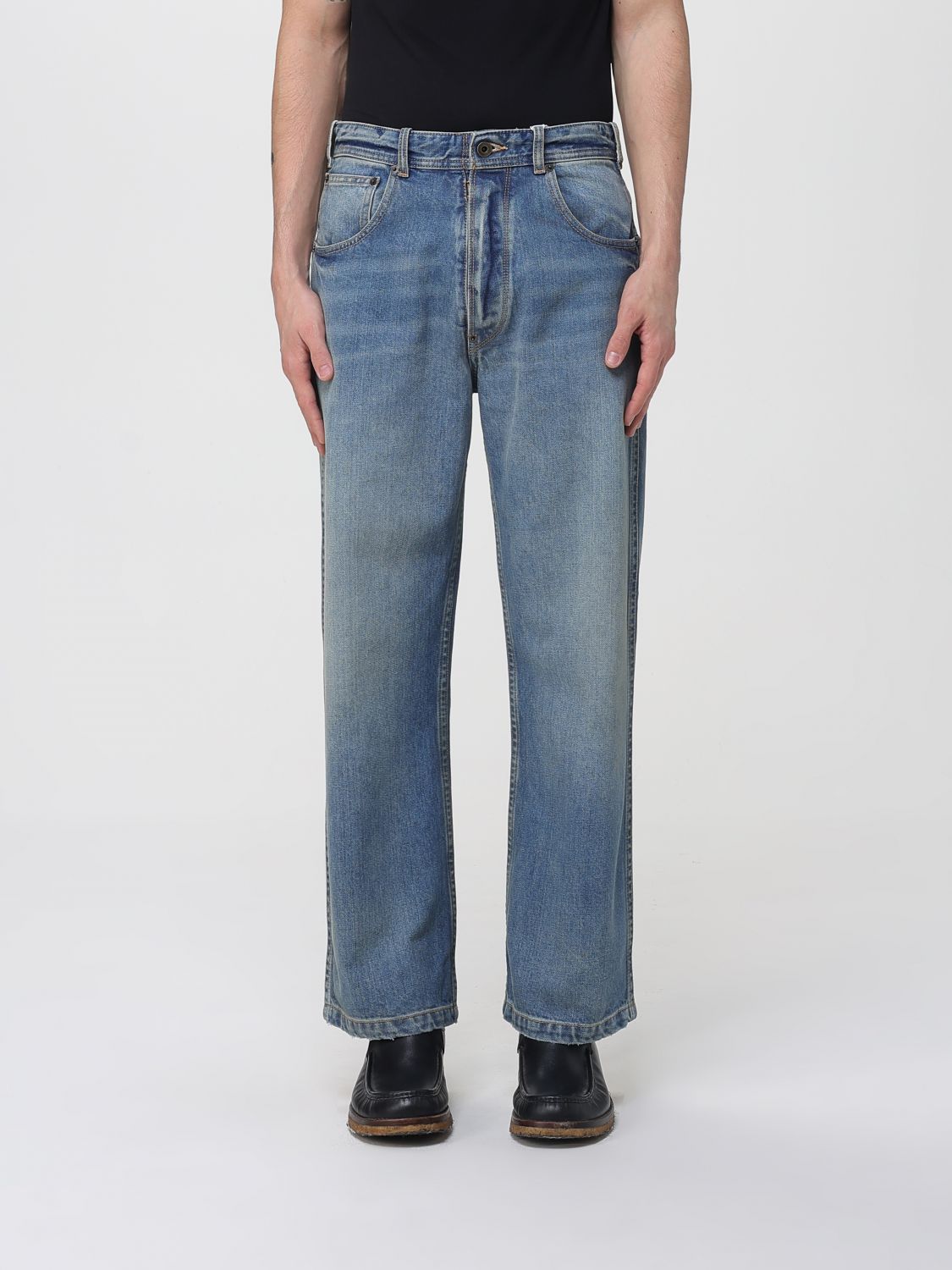 Pants Men color Denim