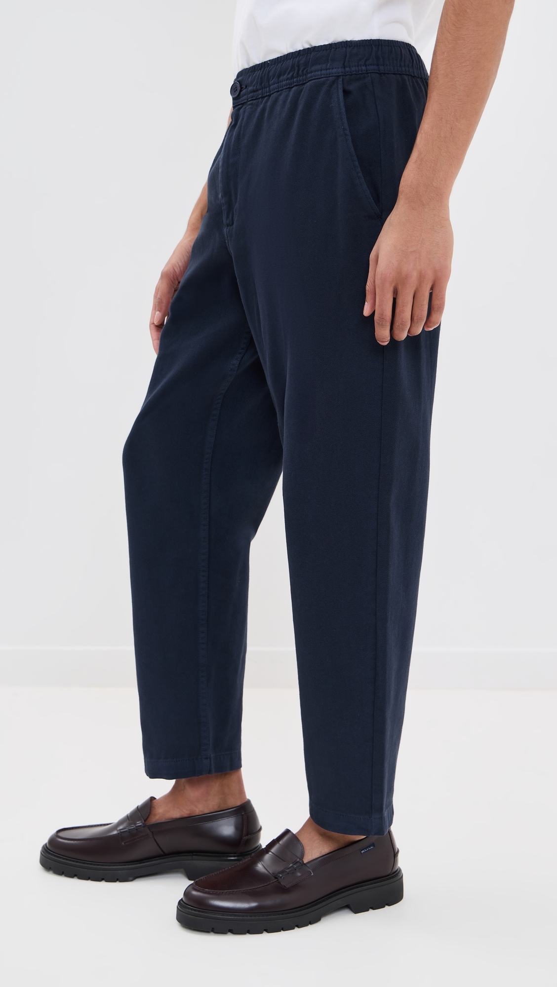 Wax London Cotton Kurt Trousers Navy