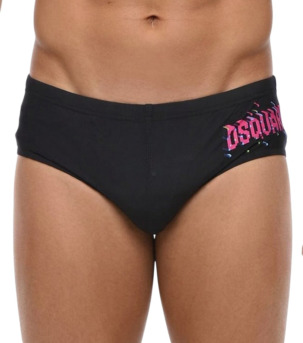 Black Logo Swim Briefs