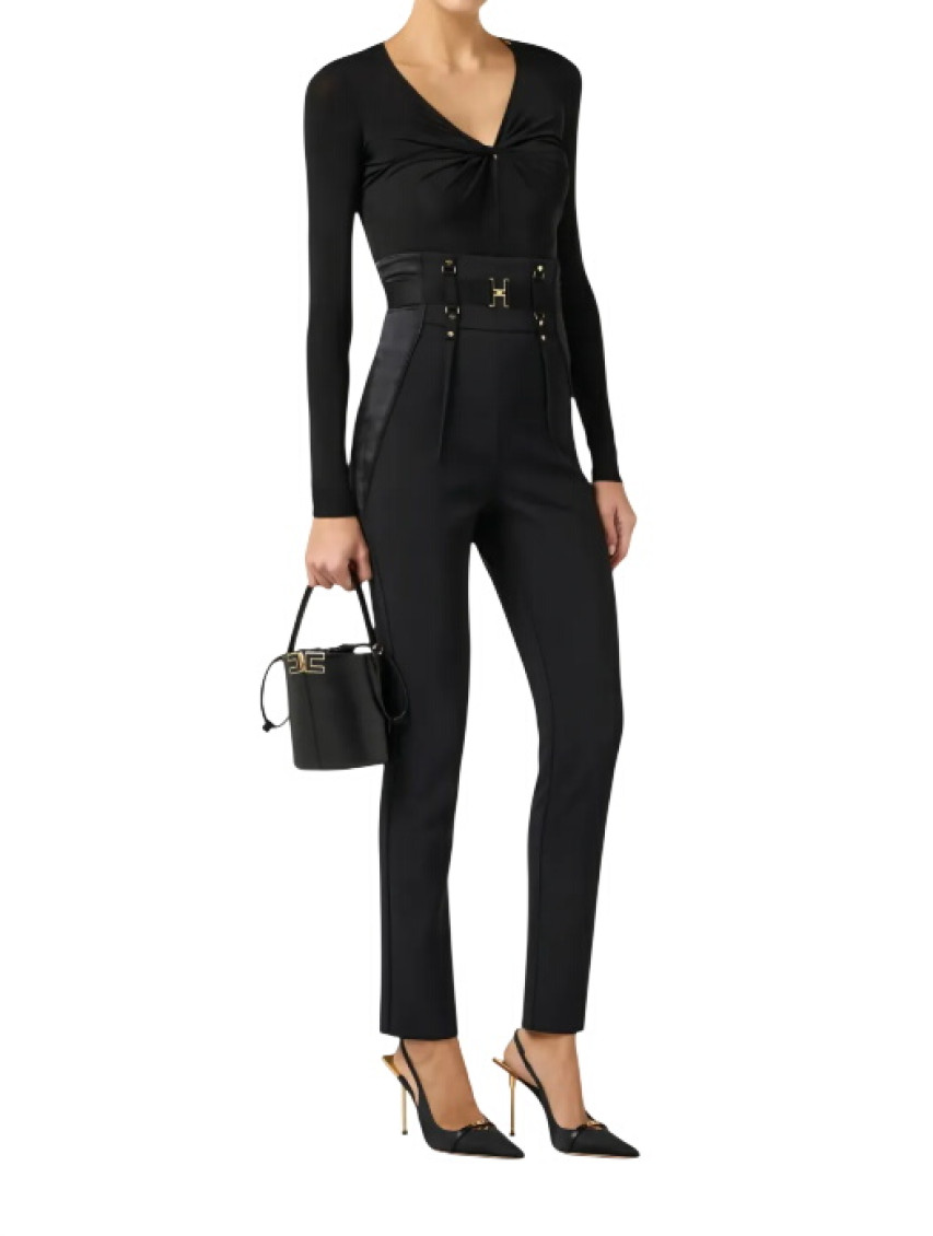 Black V Neck Top