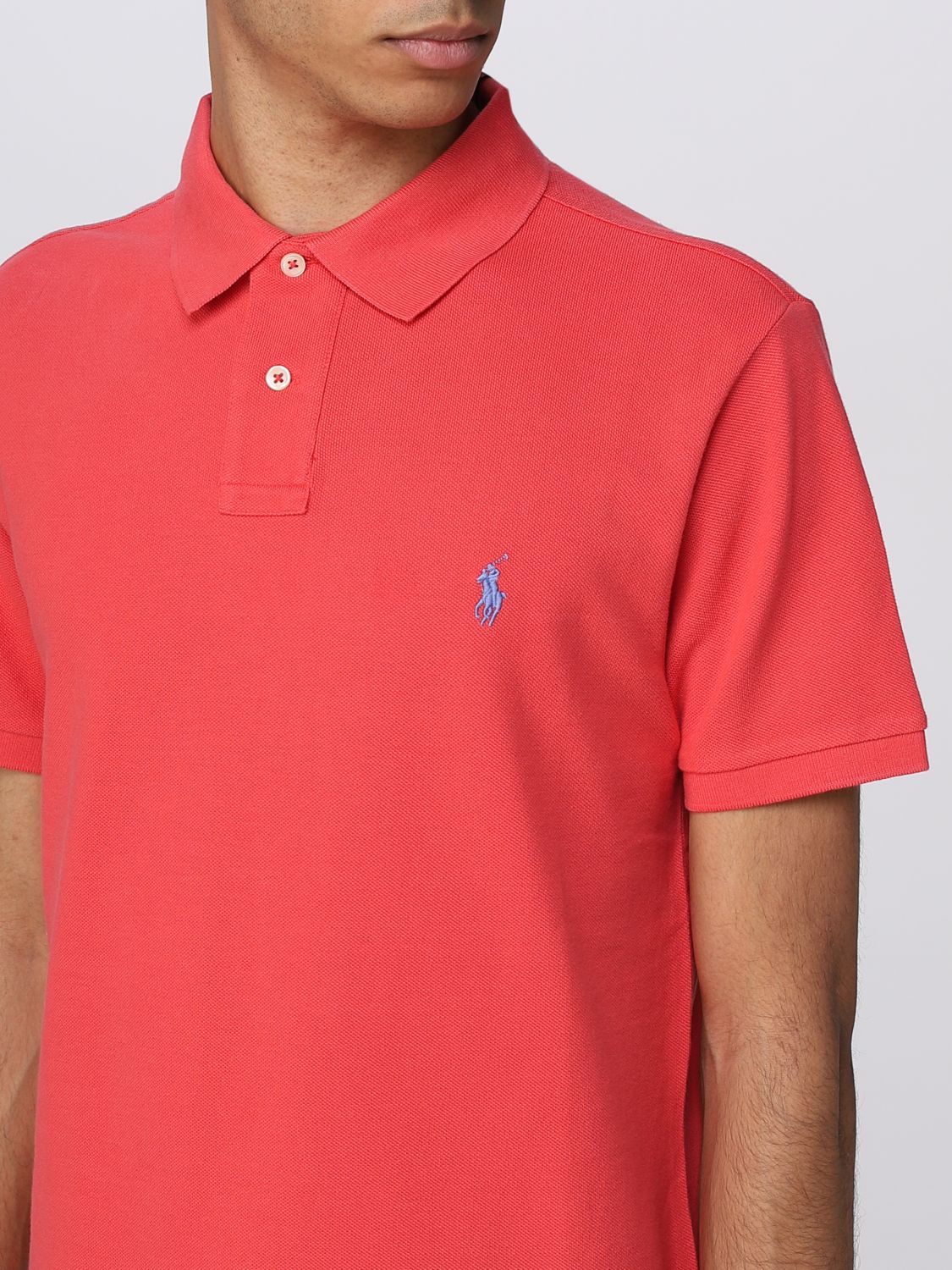 Polo Shirt Men color Red