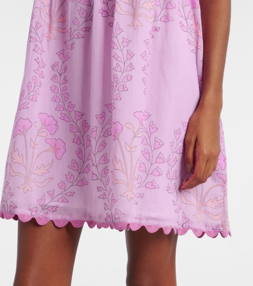 Ruffled cotton minidress