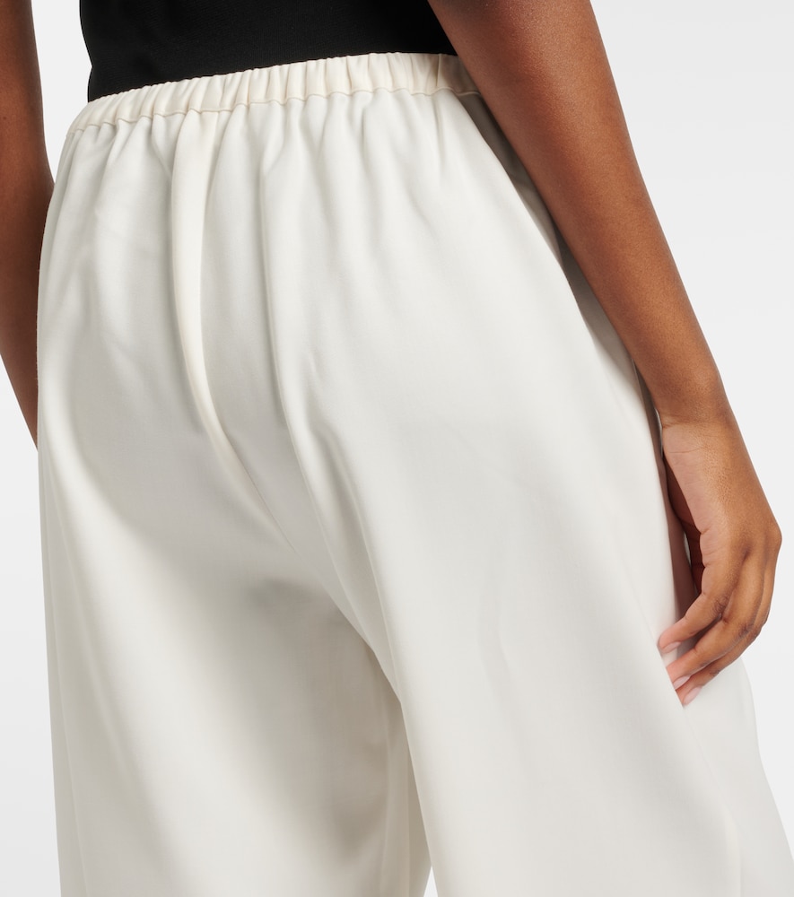 Róhe Wool-blend cropped wide-leg pants