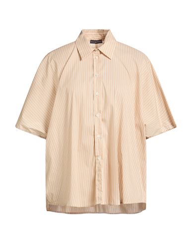 Woman Shirt Beige Size 6 Cotton, Polyamide, Elastane