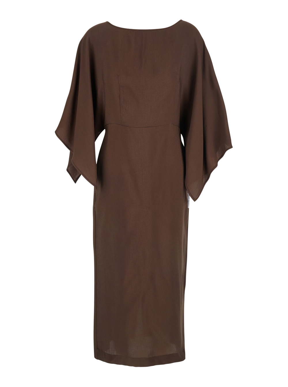 Dress Abm099moka With V-Neck And Short Sleeves Tech Fabric Brown Women - Women