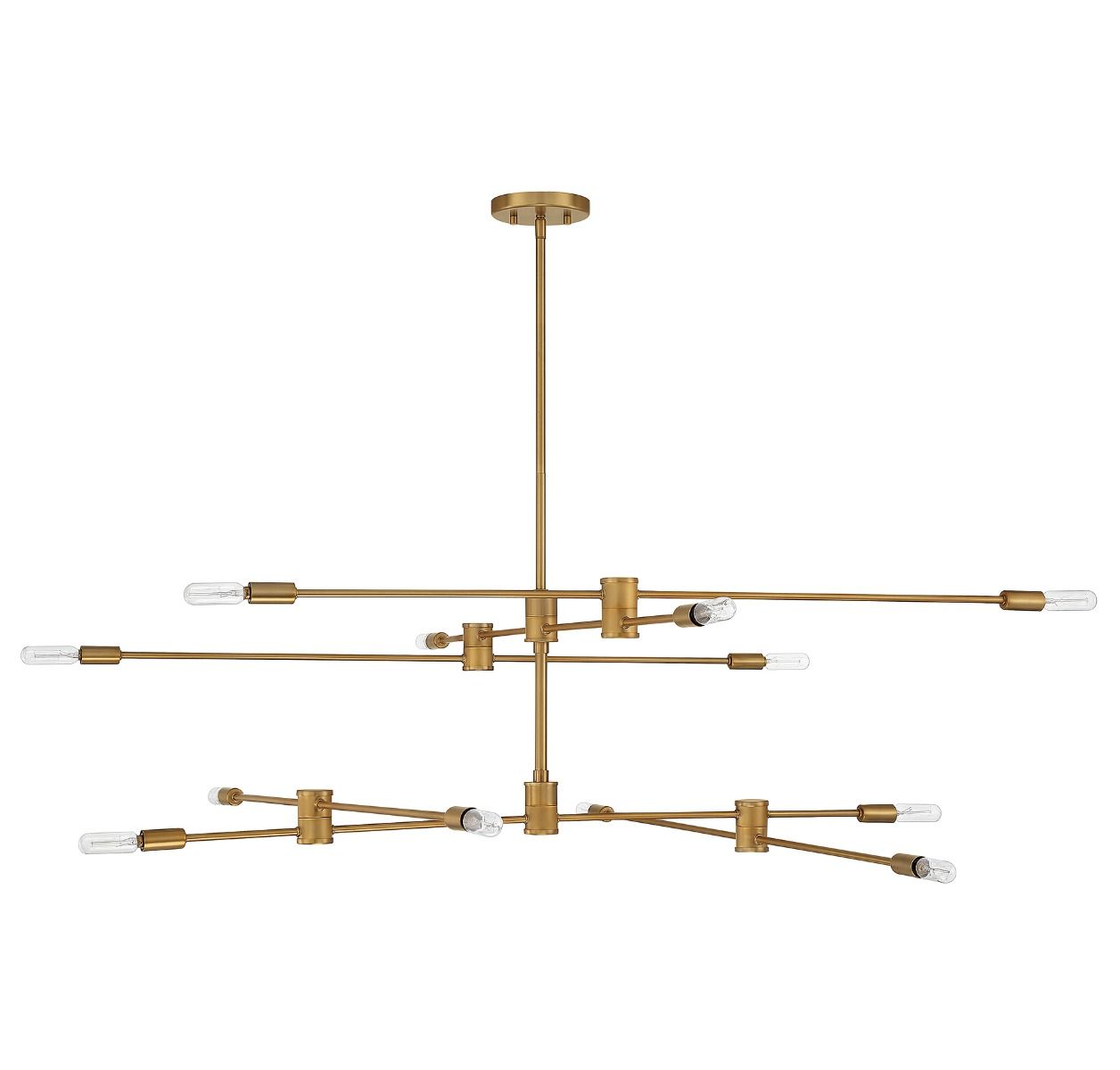 Lyrique 12-Light Chandelier in Warm Bra