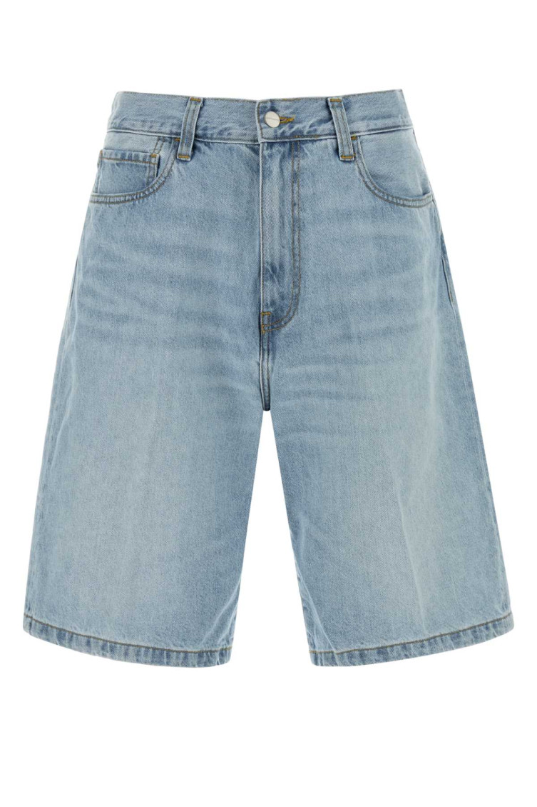 Carhartt Wip - denim landon shorts belt loops five pocket