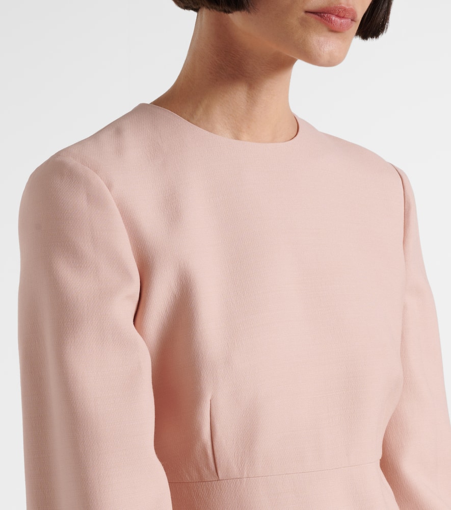 Ruffled Crêpe Couture midi dress