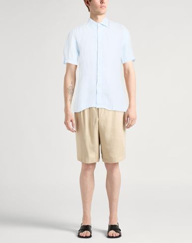 Man Shirt Sky blue Size M Linen