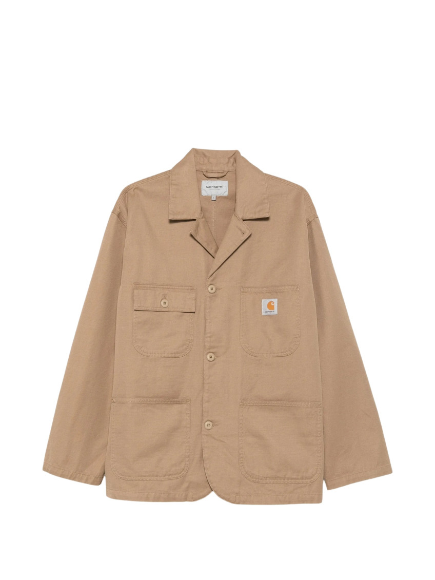 Beige Notched Lapel Blazer