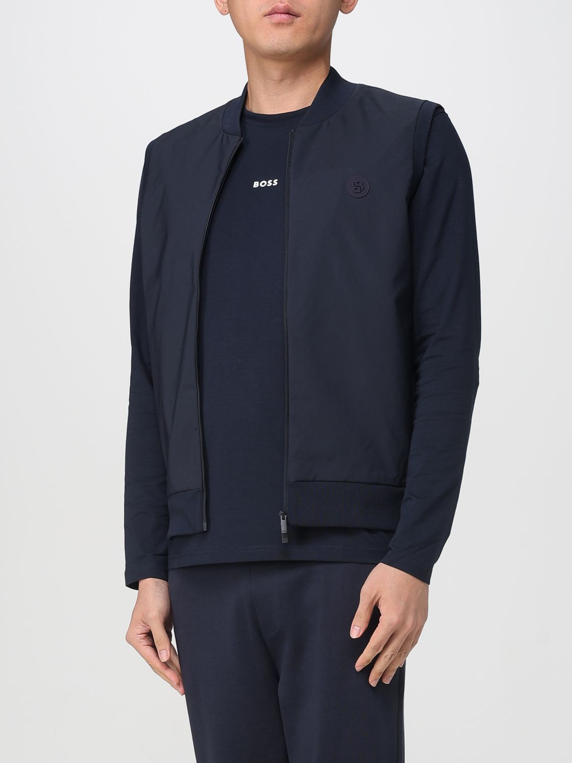 Suit Vest Men color Blue