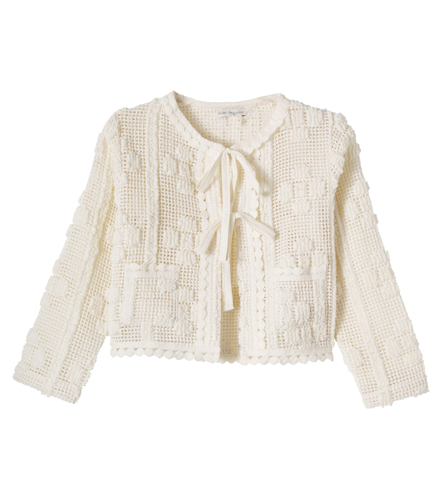 Inez crochet cotton-blend cardigan