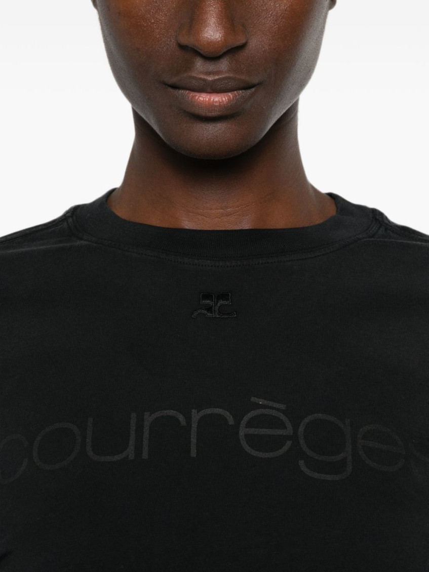 Logo-embroidered Layered T-shirt